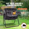 imageVEVOR Compost Bin 43Gal Dual Chamber Composting Tumbler Large Tumbling Rotating Composter with 2 Sliding Doors and Steel Frame BPA Free Composter Bin Tumbler for Garden Kitchen Yard Outdoor