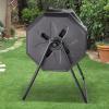 imageVEVOR Compost Bin 43Gal Dual Chamber Composting Tumbler Large Tumbling Rotating Composter with 2 Sliding Doors and Steel Frame BPA Free Composter Bin Tumbler for Garden Kitchen Yard Outdoor