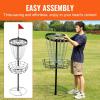 imageVEVOR Disc Golf Basket 24Chains Portable Disc Golf Target Hole Heavy Duty Steel Practice Disc Golf Target Indoor ampamp Outdoor Disc Golf Course Basket Disc Golf Basket Stand Equipment24Chain 6mm