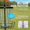 imageVEVOR Disc Golf Basket 24Chains Portable Disc Golf Target Hole Heavy Duty Steel Practice Disc Golf Target Indoor ampamp Outdoor Disc Golf Course Basket Disc Golf Basket Stand Equipment24Chain 6mm