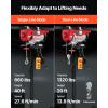 imageVEVOR Electric Hoist 1760lbs with 14ft Wired Remote Control Electric Hoist 110 Volt with 40ft Single Cable Lifting Height ampamp Pure Copper Motor for Garage Warehouse Factory1320LBS WirelessWired