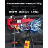 imageVEVOR Electric Hoist 1760lbs with 14ft Wired Remote Control Electric Hoist 110 Volt with 40ft Single Cable Lifting Height ampamp Pure Copper Motor for Garage Warehouse Factory1760lbs Wired