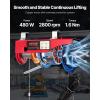 imageVEVOR Electric Hoist 1760lbs with 14ft Wired Remote Control Electric Hoist 110 Volt with 40ft Single Cable Lifting Height ampamp Pure Copper Motor for Garage Warehouse Factory440lbs Wired
