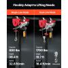 imageVEVOR Electric Hoist 1760lbs with 14ft Wired Remote Control Electric Hoist 110 Volt with 40ft Single Cable Lifting Height ampamp Pure Copper Motor for Garage Warehouse Factory1760lbs Wired