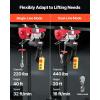 imageVEVOR Electric Hoist 1760lbs with 14ft Wired Remote Control Electric Hoist 110 Volt with 40ft Single Cable Lifting Height ampamp Pure Copper Motor for Garage Warehouse Factory440LBS WirelessWired