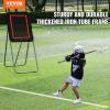 imageVEVOR Folding Lacrosse Rebounder for Backyard Volleyball Bounce Back Net Pitchback Throwback Baseball Softball Return Training Screen Adjustable Angle Shooting Practice Training Wall3X4FT
