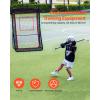 imageVEVOR Folding Lacrosse Rebounder for Backyard Volleyball Bounce Back Net Pitchback Throwback Baseball Softball Return Training Screen Adjustable Angle Shooting Practice Training Wall5X7FT