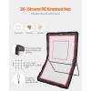 imageVEVOR Folding Lacrosse Rebounder for Backyard Volleyball Bounce Back Net Pitchback Throwback Baseball Softball Return Training Screen Adjustable Angle Shooting Practice Training Wall5X7FT