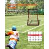 imageVEVOR Folding Lacrosse Rebounder for Backyard Volleyball Bounce Back Net Pitchback Throwback Baseball Softball Return Training Screen Adjustable Angle Shooting Practice Training Wall5X7FT