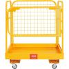 imageVEVOR Forklift Safety Cage 36 x 36 Inches Foldable Forklift Work Platform of 1200 lbs Load Capacity with Lockable Swivel Wheels Drain Hole ampamp Device Chain Holds 1 to 2 Adults Ideal for Aerial Work36x36 with Wheels