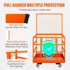 imageVEVOR Forklift Safety Cage 36 x 36 Inches Foldable Forklift Work Platform of 1200 lbs Load Capacity with Lockable Swivel Wheels Drain Hole ampamp Device Chain Holds 1 to 2 Adults Ideal for Aerial Work43x45 with Wheels