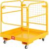 imageVEVOR Forklift Safety Cage 36 x 36 Inches Foldable Forklift Work Platform of 1200 lbs Load Capacity with Lockable Swivel Wheels Drain Hole ampamp Device Chain Holds 1 to 2 Adults Ideal for Aerial Work36x36 with Wheels