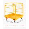 imageVEVOR Forklift Safety Cage 36 x 36 Inches Foldable Forklift Work Platform of 1200 lbs Load Capacity with Lockable Swivel Wheels Drain Hole ampamp Device Chain Holds 1 to 2 Adults Ideal for Aerial Work36x36 with Wheels