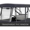 imageVEVOR Golf Cart Enclosure Polyester Driving Enclosure Club Car Covers Universal Fits for Most Brand Carts Sunproof and Dustproof Outdoor Cart Cover300D 787x433x622
