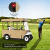 imageVEVOR Golf Cart Enclosure Polyester Driving Enclosure Club Car Covers Universal Fits for Most Brand Carts Sunproof and Dustproof Outdoor Cart Cover300DBeige 787x433x622