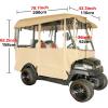imageVEVOR Golf Cart Enclosure Polyester Driving Enclosure Club Car Covers Universal Fits for Most Brand Carts Sunproof and Dustproof Outdoor Cart Cover300DBeige 787x433x622
