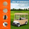 imageVEVOR Golf Cart Enclosure Polyester Driving Enclosure Club Car Covers Universal Fits for Most Brand Carts Sunproof and Dustproof Outdoor Cart Cover300DBeige 787x433x622