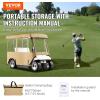 imageVEVOR Golf Cart Enclosure Polyester Driving Enclosure Club Car Covers Universal Fits for Most Brand Carts Sunproof and Dustproof Outdoor Cart Cover300DBeige 787x433x622