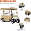 imageVEVOR Golf Cart Enclosure Polyester Driving Enclosure Club Car Covers Universal Fits for Most Brand Carts Sunproof and Dustproof Outdoor Cart Cover300DBeige 787x433x622