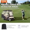 imageVEVOR Golf Cart Enclosure Polyester Driving Enclosure Club Car Covers Universal Fits for Most Brand Carts Sunproof and Dustproof Outdoor Cart Cover420D 97x43x55