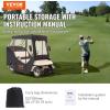 imageVEVOR Golf Cart Enclosure Polyester Driving Enclosure Club Car Covers Universal Fits for Most Brand Carts Sunproof and Dustproof Outdoor Cart Cover600D 85x48x53