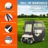 imageVEVOR Golf Cart Enclosure Polyester Driving Enclosure Club Car Covers Universal Fits for Most Brand Carts Sunproof and Dustproof Outdoor Cart Cover600D 85x48x53