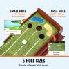 imageVEVOR Golf Putting Mat Putting Green Indoor Putting Matt for Indoors Sports Spin n Putt Golf Game Perfect Practice Putting Mat Golf Putting Mats Practice AutoBall Return5 Holes