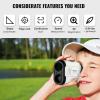 imageVEVOR Golf Rangefinder Laser Golfing Hunting Range Finder 6X Magnification Distance Measuring Golfing Accessory with HighPrecision Flag Lock Slope Switch Continuous Scan and BatteriesWhite650