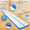 imageVEVOR Gymnastics Air Mat Inflatable Track with Electric Pump Training Mats for Home UseGymYogaCheerleadingBeachParkWaterBlue