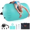 imageVEVOR Gymnastics Air Mat Inflatable Track with Electric Pump Training Mats for Home UseGymYogaCheerleadingBeachParkWaterMint Green