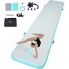 imageVEVOR Gymnastics Air Mat Inflatable Track with Electric Pump Training Mats for Home UseGymYogaCheerleadingBeachParkWaterMint Green