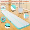 imageVEVOR Gymnastics Air Mat Inflatable Track with Electric Pump Training Mats for Home UseGymYogaCheerleadingBeachParkWaterMint Green
