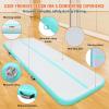 imageVEVOR Gymnastics Air Mat Inflatable Track with Electric Pump Training Mats for Home UseGymYogaCheerleadingBeachParkWaterMint Green