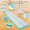 imageVEVOR Gymnastics Air Mat Inflatable Track with Electric Pump Training Mats for Home UseGymYogaCheerleadingBeachParkWaterMint Green