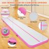 imageVEVOR Gymnastics Air Mat Inflatable Track with Electric Pump Training Mats for Home UseGymYogaCheerleadingBeachParkWaterPink