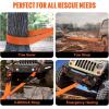 imageVEVOR Heavy Duty Tow Strap Recovery Kit 3 in x 30 ft MBS36000 lbs Tree Saver Winch Strap Triple Reinforced Loop ampamp Protective Sleeves ampamp Storage Bag 34quot DRing Shackles for Truck Jeep SUV ATV4 x 30