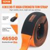 imageVEVOR Heavy Duty Tow Strap Recovery Kit 3 in x 30 ft MBS36000 lbs Tree Saver Winch Strap Triple Reinforced Loop ampamp Protective Sleeves ampamp Storage Bag 34quot DRing Shackles for Truck Jeep SUV ATV4 x 30