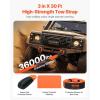 imageVEVOR Heavy Duty Tow Strap Recovery Kit 3 in x 30 ft MBS36000 lbs Tree Saver Winch Strap Triple Reinforced Loop ampamp Protective Sleeves ampamp Storage Bag 34quot DRing Shackles for Truck Jeep SUV ATV3 x 30