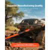 imageVEVOR Heavy Duty Tow Strap Recovery Kit 3 in x 30 ft MBS36000 lbs Tree Saver Winch Strap Triple Reinforced Loop ampamp Protective Sleeves ampamp Storage Bag 34quot DRing Shackles for Truck Jeep SUV ATV3 x 30