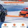 imageVEVOR Heavy Duty Tow Strap Recovery Kit 3 in x 30 ft MBS36000 lbs Tree Saver Winch Strap Triple Reinforced Loop ampamp Protective Sleeves ampamp Storage Bag 34quot DRing Shackles for Truck Jeep SUV ATV4 x 30