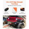 imageVEVOR Heavy Duty Tow Strap Recovery Kit 3 in x 30 ft MBS36000 lbs Tree Saver Winch Strap Triple Reinforced Loop ampamp Protective Sleeves ampamp Storage Bag 34quot DRing Shackles for Truck Jeep SUV ATV3in x 20ft
