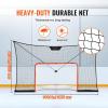imageVEVOR Hockey Goal Backstop Street Sports Netting Portable Indoor Outdoor Training Net 12x7 FT Large Size Target Easy Assemble Black Goal Frame Not Included