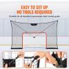 imageVEVOR Hockey Goal Backstop Street Sports Netting Portable Indoor Outdoor Training Net 12x7 FT Large Size Target Easy Assemble Black Goal Frame Not Included