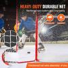 imageVEVOR Hockey Goal with Backstop and Targets Street Steel Hockey Net 72quot Pro Hockey Training Goal Set Portable Indoor Outdoor Hockey Goal with Net Easy Assemble WhiteRed