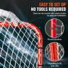 imageVEVOR Hockey Goal with Backstop and Targets Street Steel Hockey Net 72quot Pro Hockey Training Goal Set Portable Indoor Outdoor Hockey Goal with Net Easy Assemble WhiteRed