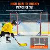 imageVEVOR Hockey Goal with Backstop and Targets Street Steel Hockey Net 72quot Pro Hockey Training Goal Set Portable Indoor Outdoor Hockey Goal with Net Easy Assemble WhiteRed