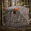 imageVEVOR Hunting BlindSee Through Ground Blinds with Carrying Bag 360 Degree Portable Camouflage TentDurable Concealed Shelter with Silent Side Door and Window for Turkey and Deer45 Person270 See Through H79