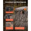imageVEVOR Hunting BlindSee Through Ground Blinds with Carrying Bag 360 Degree Portable Camouflage TentDurable Concealed Shelter with Silent Side Door and Window for Turkey and Deer45 Person270 See Through H79
