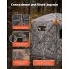 imageVEVOR Hunting BlindSee Through Ground Blinds with Carrying Bag 360 Degree Portable Camouflage TentDurable Concealed Shelter with Silent Side Door and Window for Turkey and Deer67 Person H79