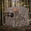 imageVEVOR Hunting BlindSee Through Ground Blinds with Carrying Bag 360 Degree Portable Camouflage TentDurable Concealed Shelter with Silent Side Door and Window for Turkey and Deer23 Person360 See Through 